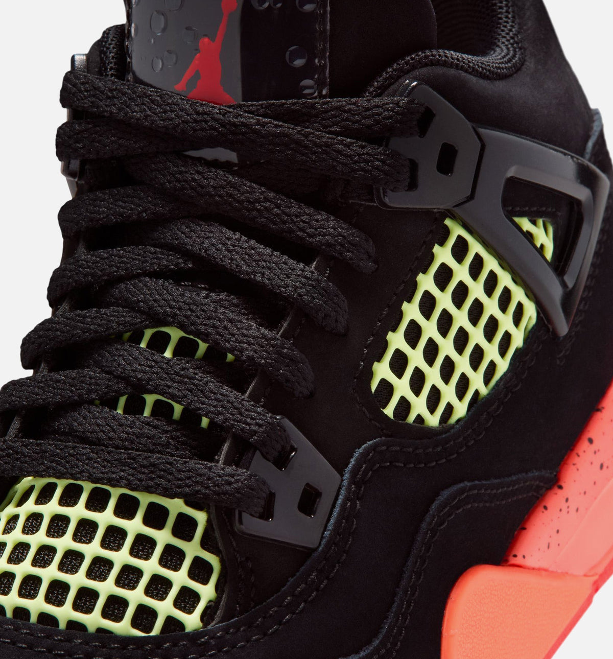 Air Jordan 4 Retro Black Infrared 23 Preschool Lifestyle Shoes - Black/Infrared 23/Bright Mango