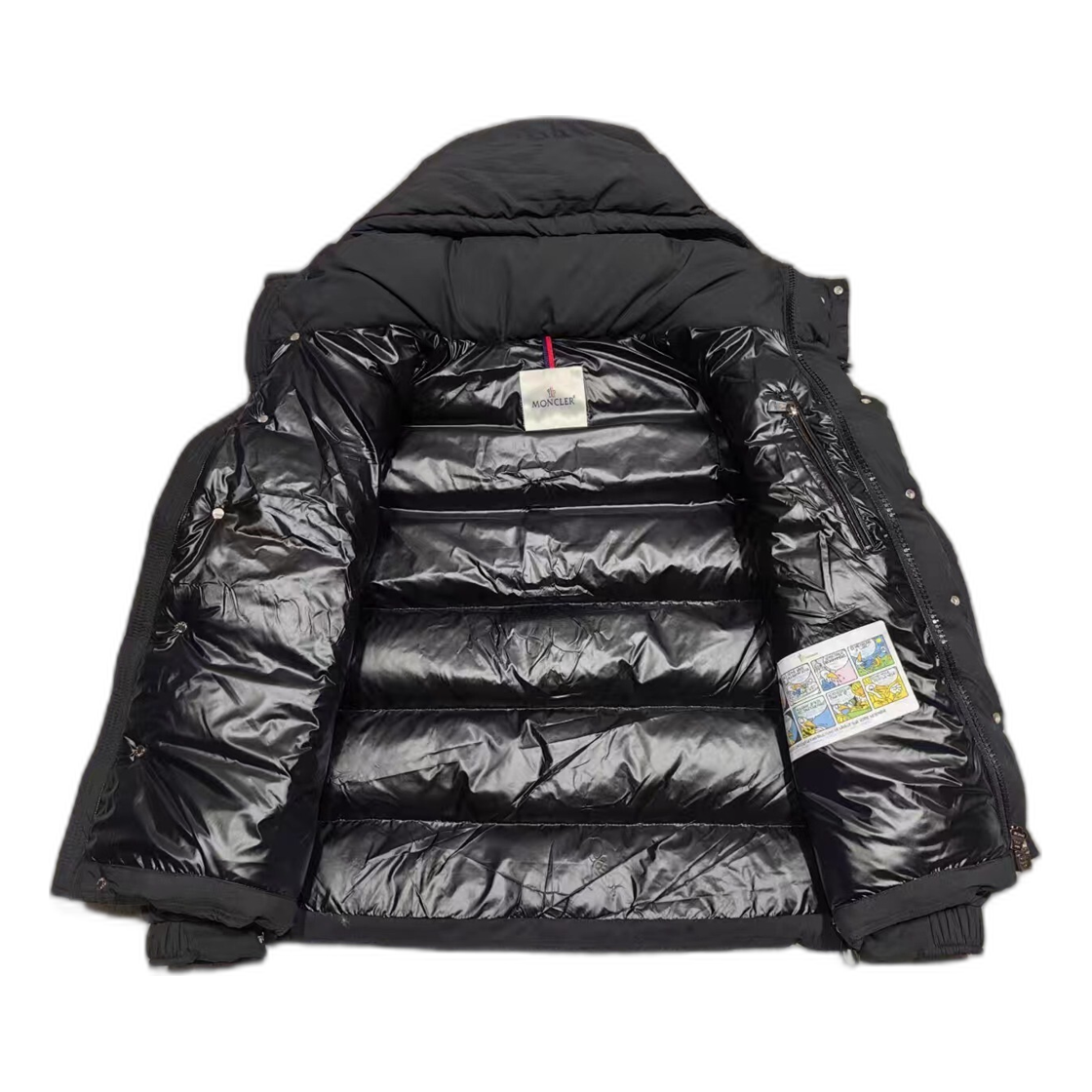 Moncler Maya Matte Hooded Puffer Jacket – Black