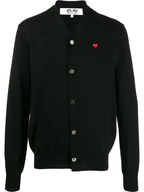 Comme Des Garçons Play Heart logo V-neck cardigan