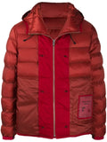 Ten C hooded contrast-panel puffer jacket