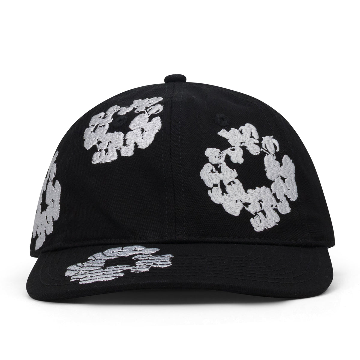 Black Cotton Wreath Fitted Cap