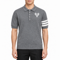 Tennis Racket Jacquard Polo Shirt | Thom Browne