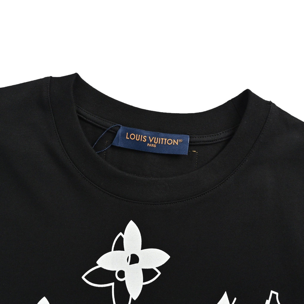 Double monogram print short-sleeved shirt