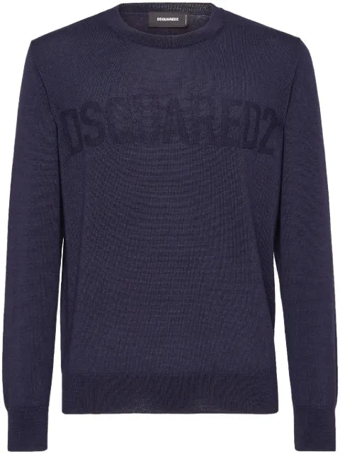 DSQUARED2 logo-print crew-neck jumper