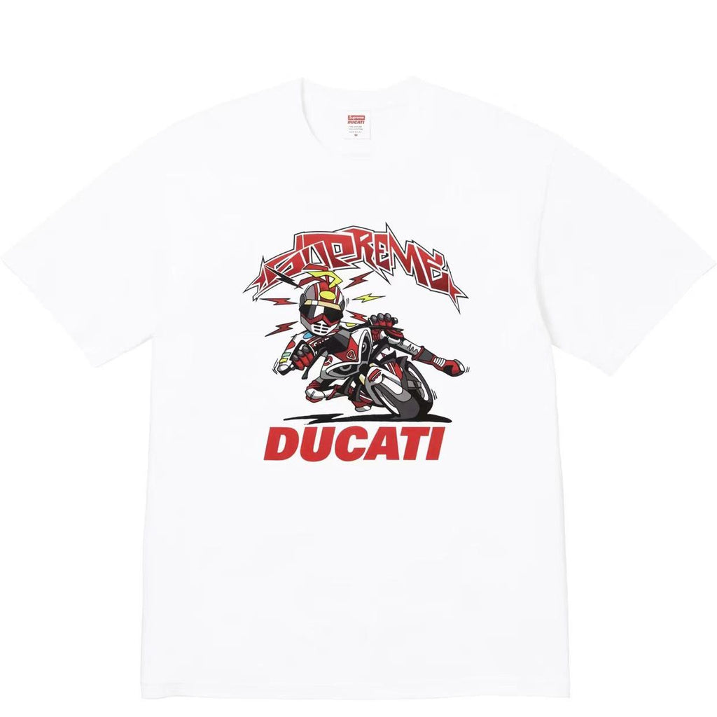 Supreme 25SS Ducati Bike Tee – Black / White
