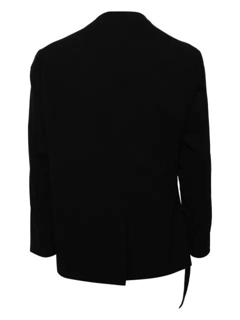Attachment V-neck wool blazer