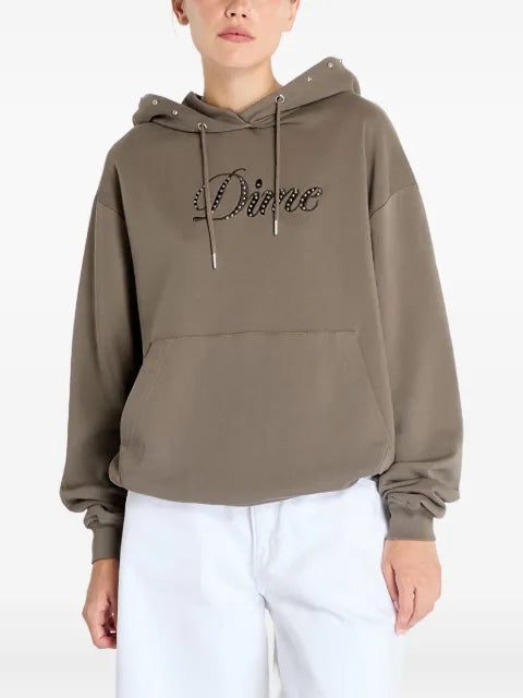 dime Cursive Hoodie with studs