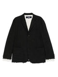 Comme des Garçons Homme single-breasted frayed-edge blazer