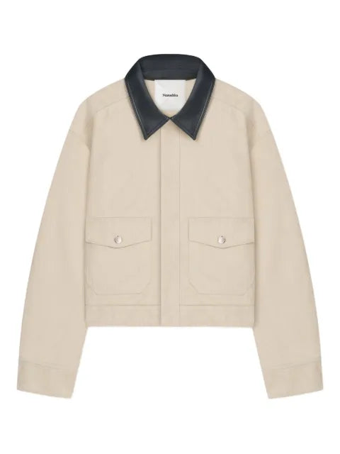 Nanushka Nowell collar shirt jacket