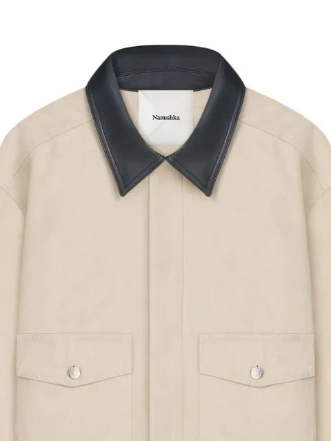 Nanushka Nowell collar shirt jacket