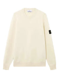 Stone Island 5100072 lambswool crewneck sweater with reverse stitch details