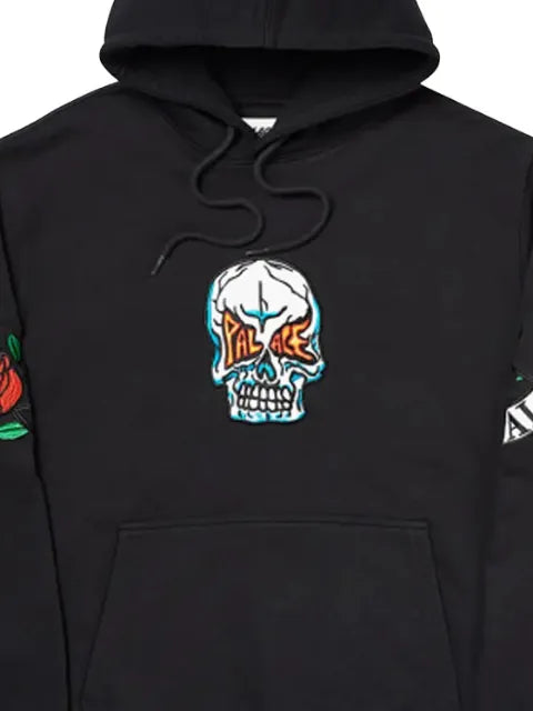 Palace rose-embroidered hoodie