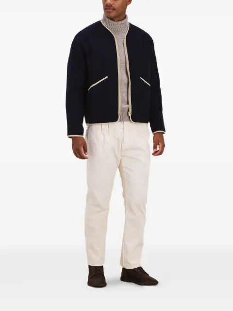 Fortela trim zip wool jacket