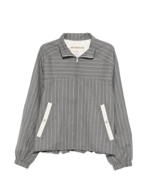 MORDECAI striped jacket with zip fastening