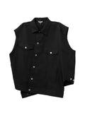 Black Comme Des Garçons asymmetric sleeveless gilet