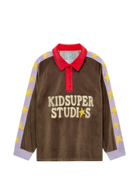 KidSuper velour Stars Rugby sweater