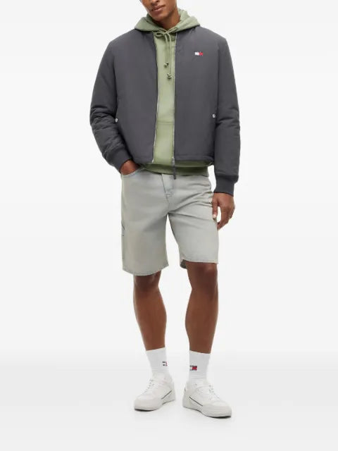 Tommy Hilfiger logo-patch zip-up bomber jacket