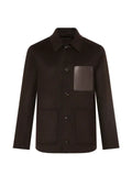 Yves Salomon calf leather-patch jacket