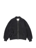 Vowels knitted zip-up bomber jacket