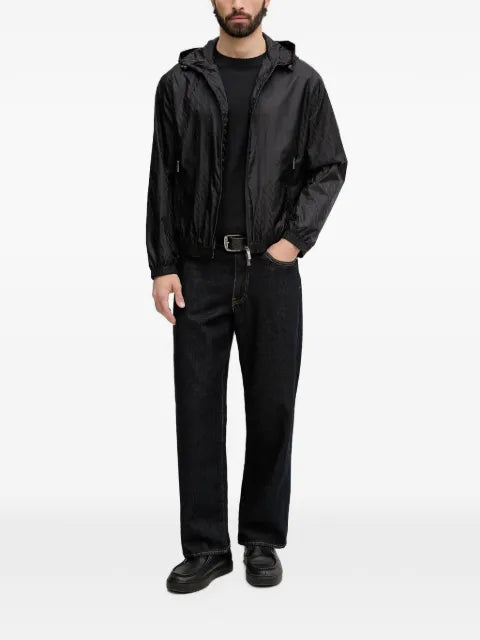 Armani Exchange logo-monogram hooded lightweight jacket