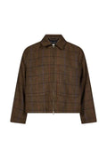Song For The Mute checked zip-fastening jacket