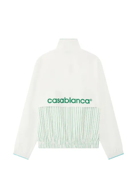 Casablanca floral striped sporty windbreaker jacket