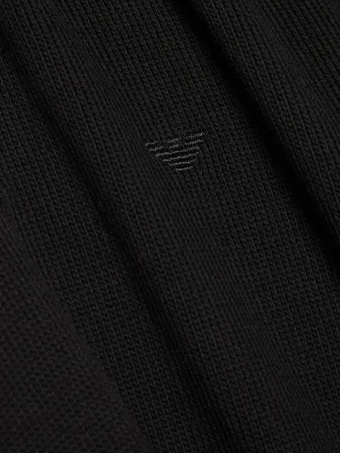 Emporio Armani half-zip embroidered-logo sweater