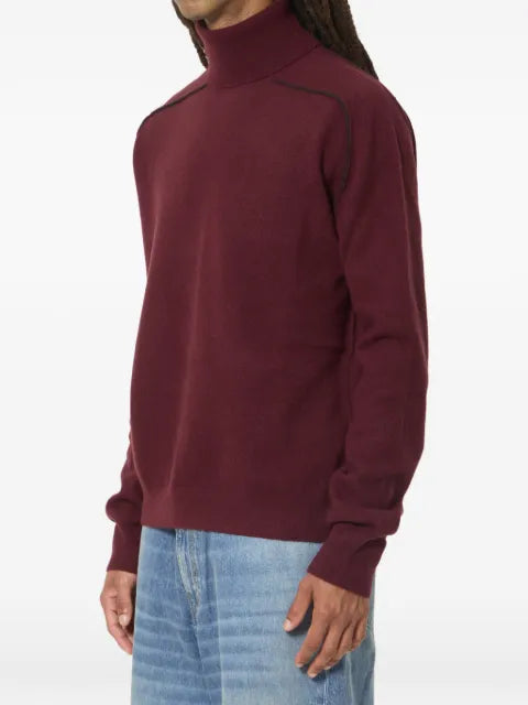 Maison Margiela contrast-trim roll-neck sweater