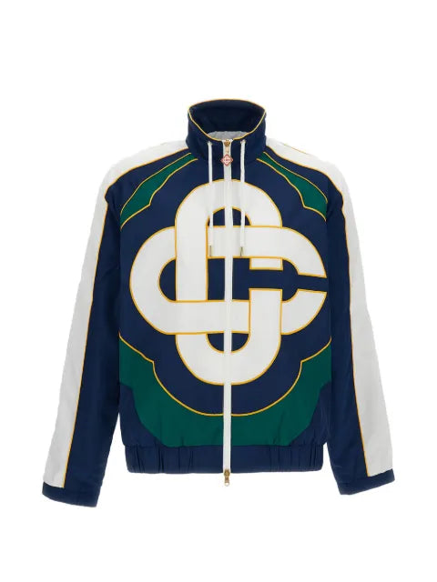 Casablanca logo-print panelled jacket