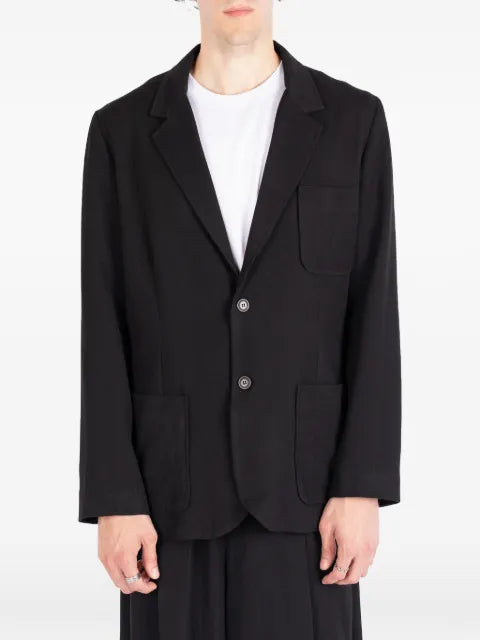 Société Anonyme Granpa notch-lapel cotton blazer