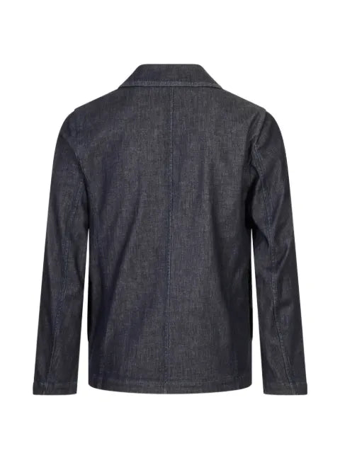 Canali patch-pocket denim jacket