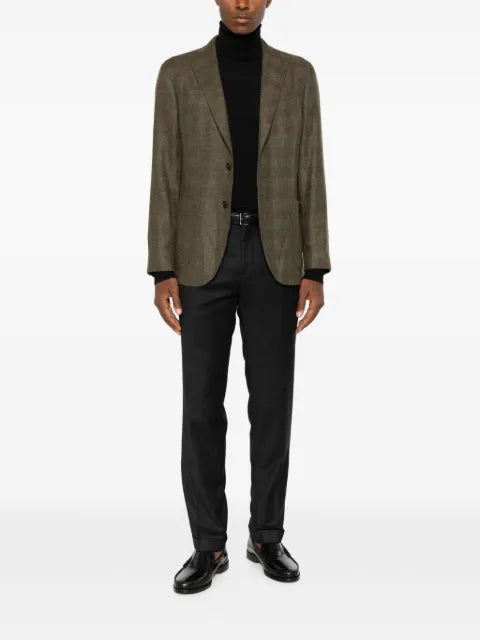Boglioli check-pattern notched-lapel jacket