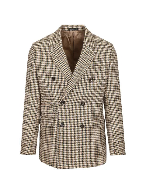 Emporio Armani double-breasted houndstooth blazer