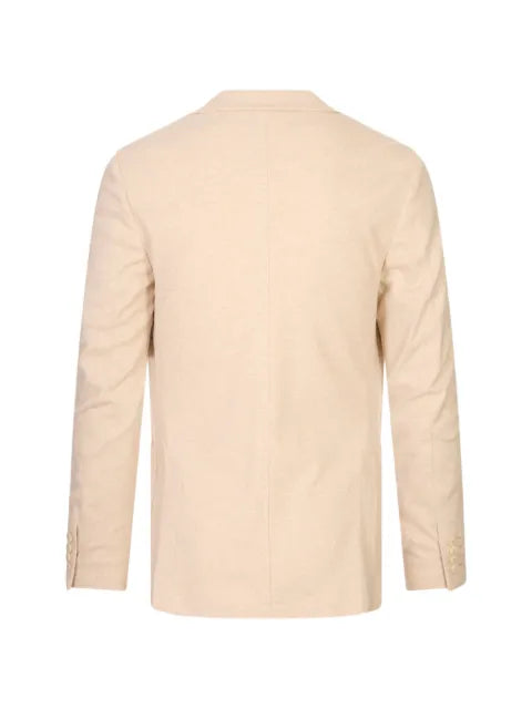Canali mélange-effect single-breasted blazer