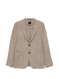 Zegna herringbone-pattern wool-blend jacket