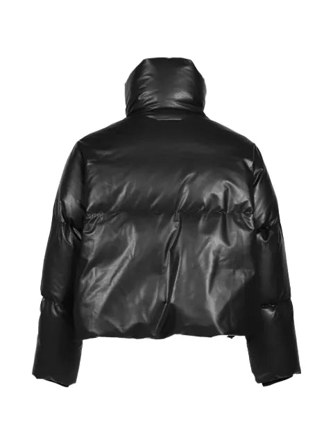 MM6 Maison Margiela faux-leather padded high-neck jacket