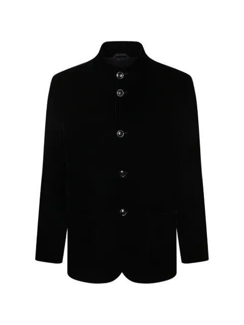 Giorgio Armani mandarin-collar velvet blazer