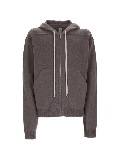 Rick Owens zip-up knit hoodie