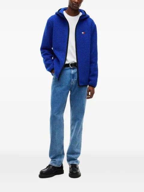 Tommy Hilfiger logo-patch borg-fleece jacket