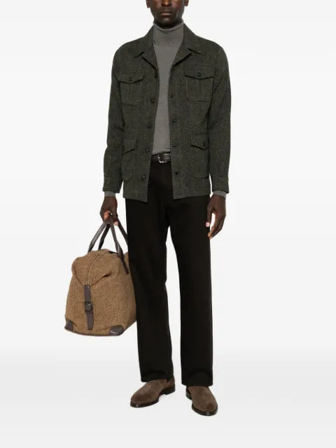 Gran Sasso herringbone-weave wool jacket