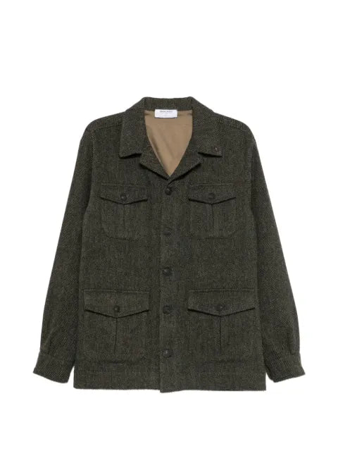 Gran Sasso herringbone-weave wool jacket