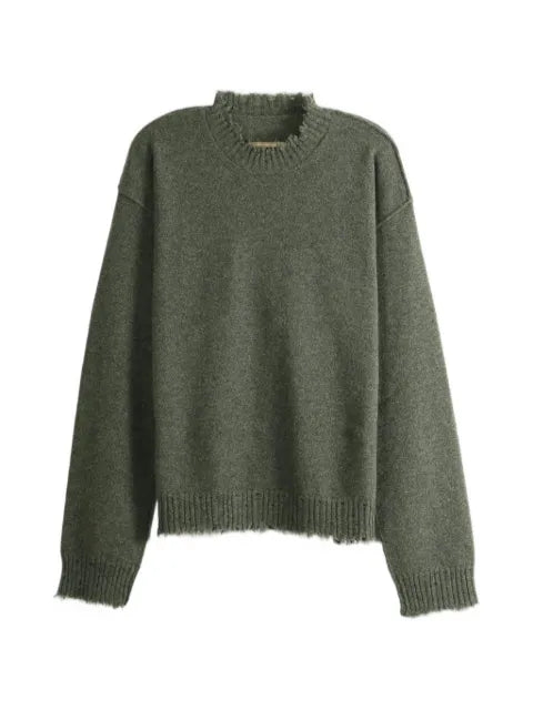 Uma Wang distressed-effect knitted sweater