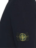 Stone Island 5100053 full-rib RWS-wool crewneck sweater with ribbed trims