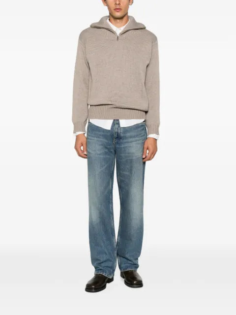 Daniele Fiesoli half-zip ribbed-trim sweater