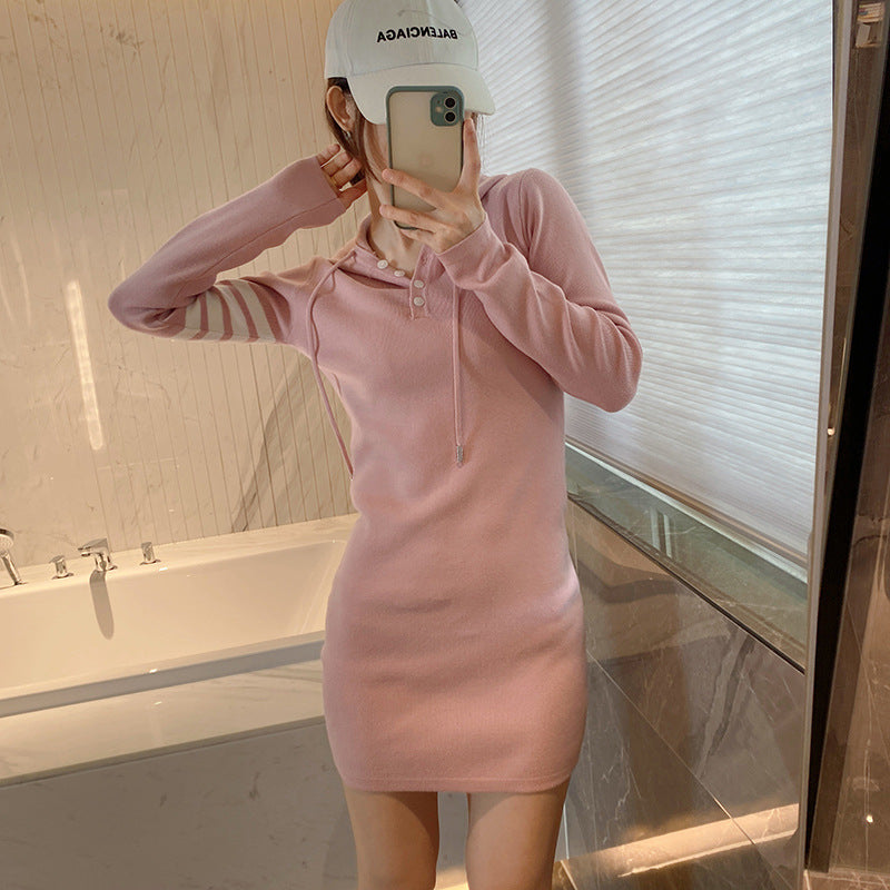 Thom Browne Women's Contrast Hem Hip Dress