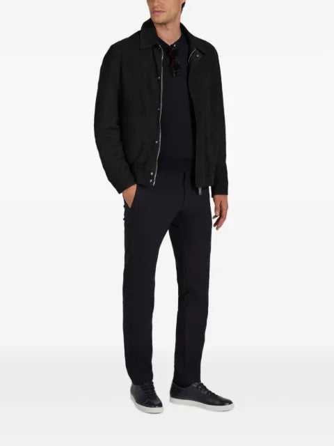 slowear Montedoro suede bomber jacket