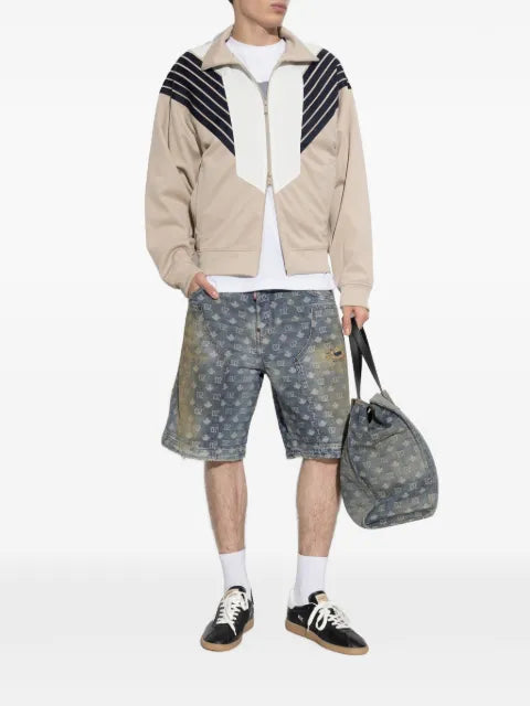DSQUARED2 panelled stripe-detail track jacket