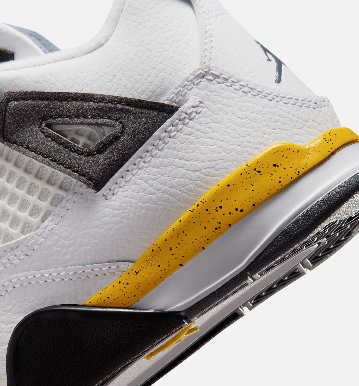 Air Jordan 4 Retro Rare Air Tour Yellow | Preschool Lifestyle Shoe | White/Dark Stucco/Black/Tour Yellow