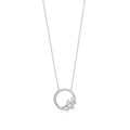 TIFFANY DIAMOND VINE CIRCLE PENDANT PLATINUM NECKLACE