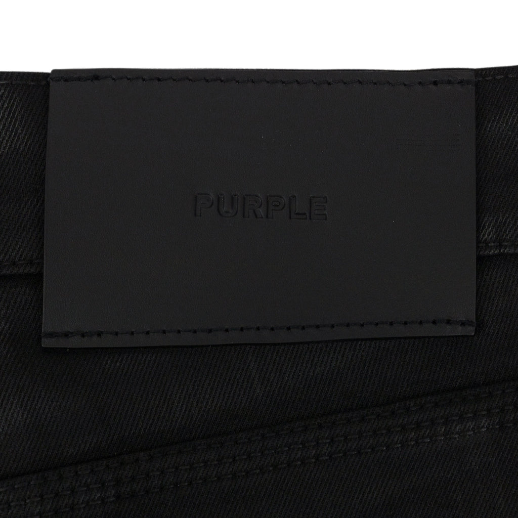 Black Coated Cargo Flare Jeans